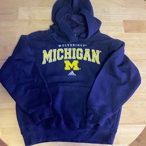 Michigan Wolverines Adidas navy blue hoodie size 5/6